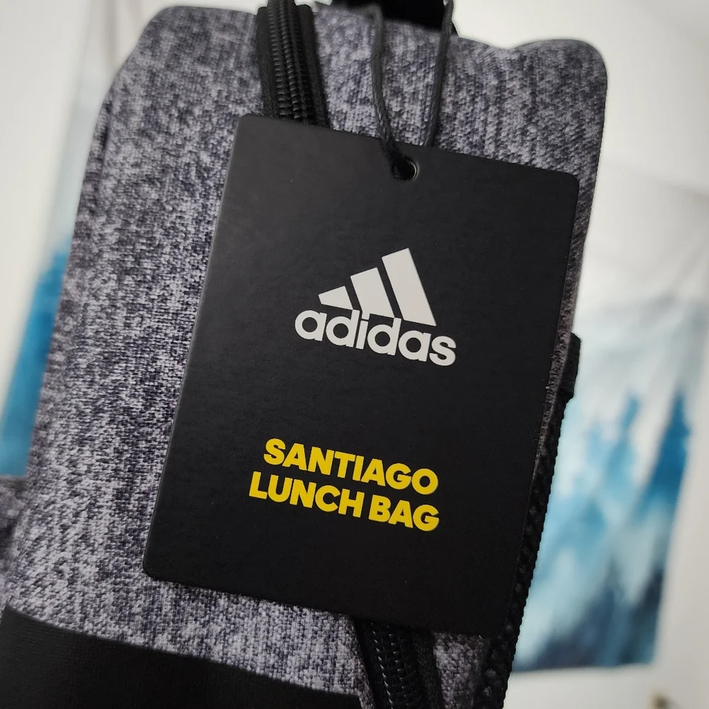 Adidas Santiago Insulated Lunch Bag Gray Black NWT - Picture 10 of 15
